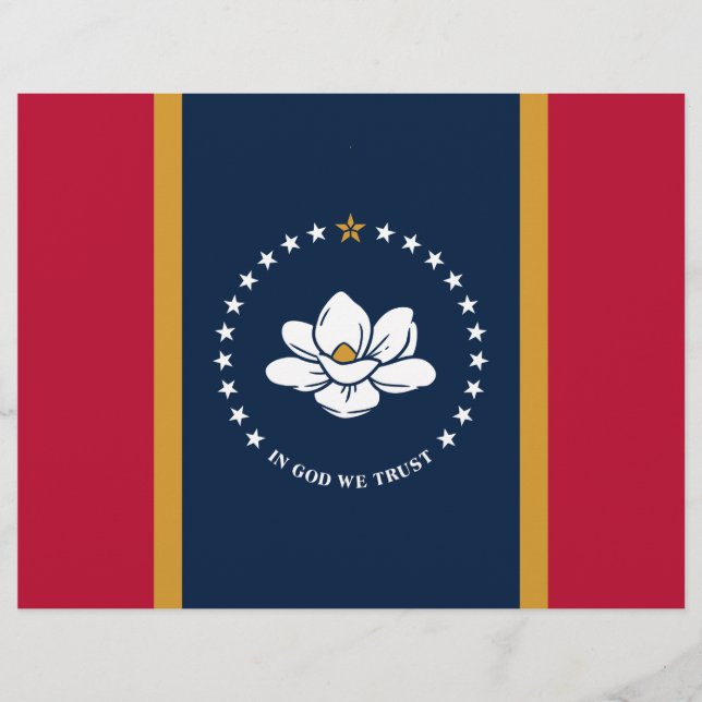 De Lettre En-tête avec le drapeau du Mississippi (Devant)