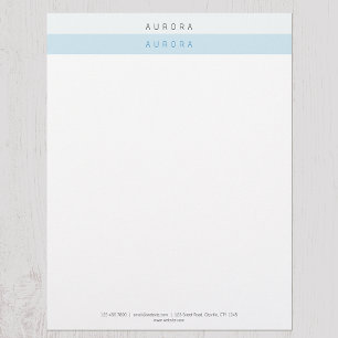 De Lettre En-tête bleu minimaliste à deux tons