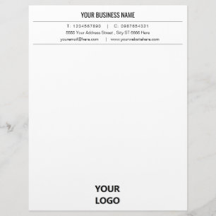 De Lettre En-tête bureau du logo d'entreprise personnalisé