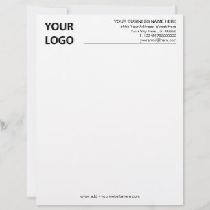 De Lettre En-tête commercial avec nom Logo Adresse Site Web