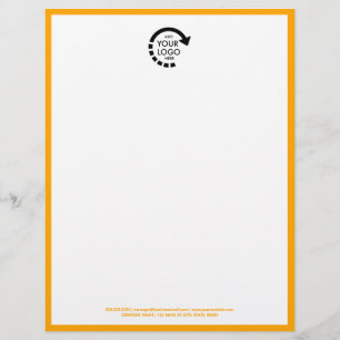 De Lettre En-tête commercial Logo personnalisé Or rétro