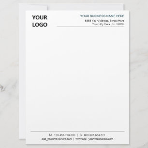 De Lettre En-tête commercial personnalisé avec logo et code