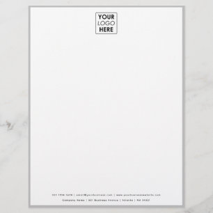 De Lettre En-tête du logo commercial professionnel gris