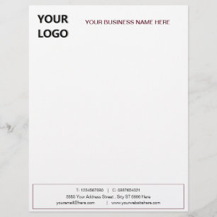De Lettre En-tête du logo et du code QR personnalisés