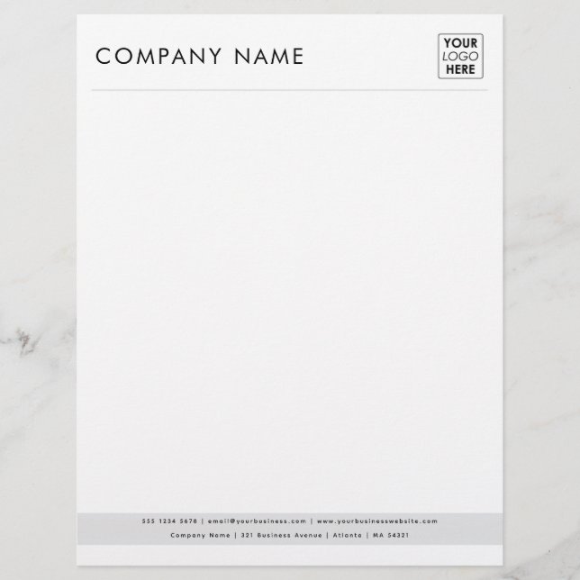 De Lettre En-tête du logo professionnel moderne gris (Devant)