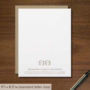 De Lettre En-tête économique minimaliste moderne avec logo