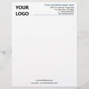 De Lettre En-tête personnalisé d'entreprise avec logo