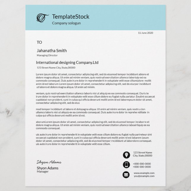 De Lettre En-tête professionnel (Devant)