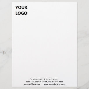 De Lettre En-tête professionnel personnalisé avec logo