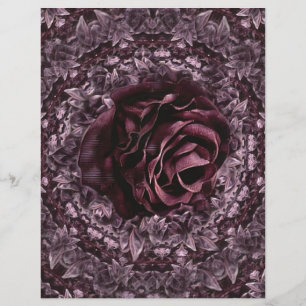 De Lettre En-tête rose Mandala