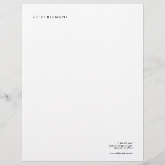 De Lettre En-tête simple blanc professionnel moderne