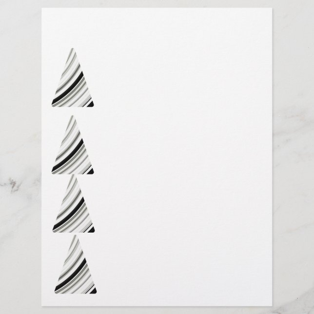 De Lettre En-Tête Spirale Noire Et Blanc (Devant)
