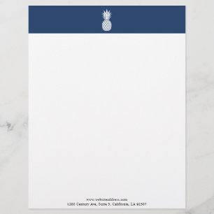 De Lettre Logo moderne en ananas blanc En-tête
