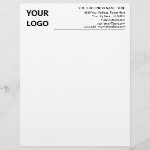 De Lettre Modèle en-tête du logo d'entreprise personnalisé