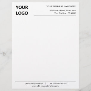 De Lettre Nom du logo personnalisé Adresse Info en-tête