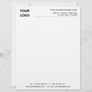 De Lettre Nom du logo personnalisé Adresse Info en-tête Soci