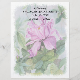 DE LETTRE PERSONNALISÉE EN-TÊTE PERSONNALISABLE ROSE-ORCHID TROPICAL