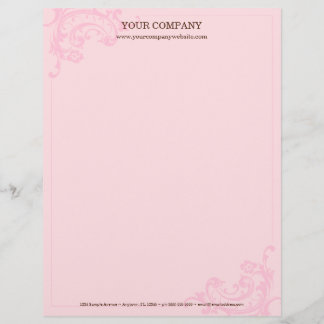 De Lettre Personnalisée En-tête rose