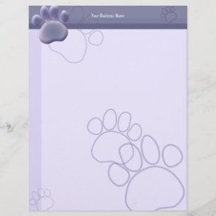 De Lettre Personnalisée Paw Tracks Vétérinaire Entreprise Lettres en-tête 