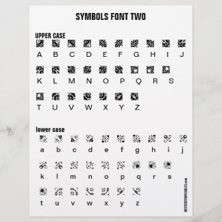 De Lettre SYMBOLES 2 - Zazzle Font, exemple en-tête
