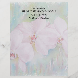 DE LETTRE TROIS ORCHIDES BLANCS EN-TÊTE PERSONNALISABLE