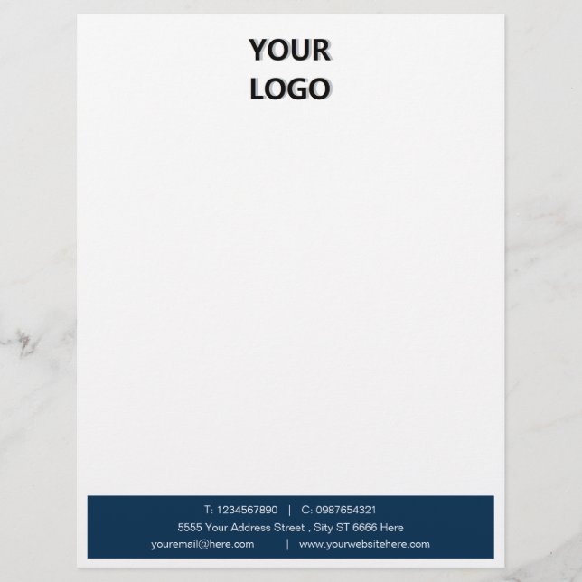 De Lettre Votre code QR en-tête Business Exemple avec logo (Devant)