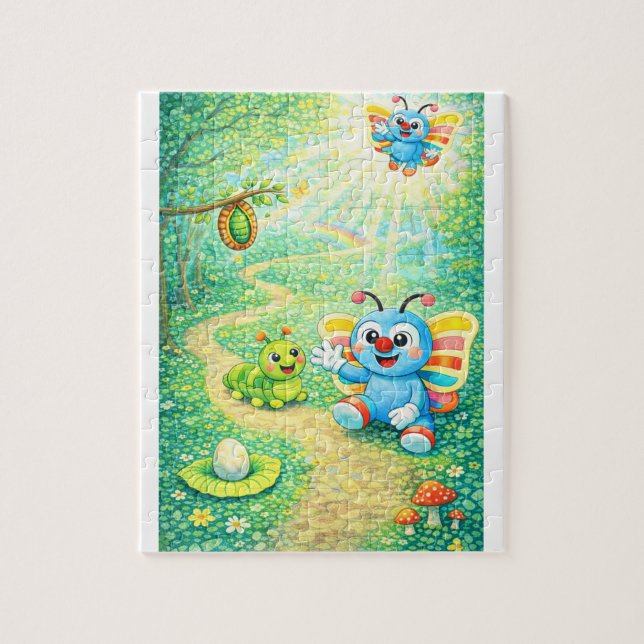 De l'œuf au puzzle de papillon 2 (Vertical)