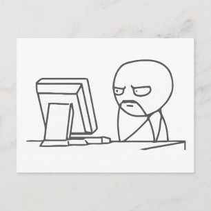 ‏ de mème de l'ordinateur - carte postale