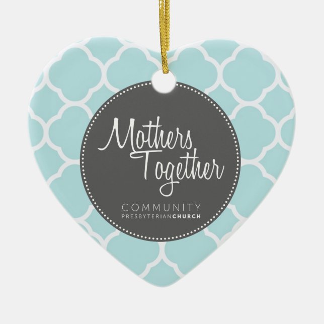 De mères ornement gris de coeur de logo ensemble (Devant)