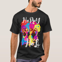 De mignons amis jouant à Holi T-Shirt