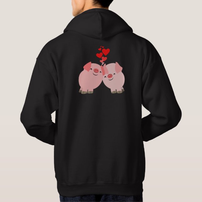 De mignons cochons en Sweat - shirt à capuche d'am (Dos)