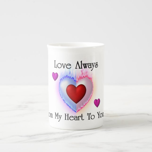 De Mon Coeur À Votre Mug De Chine Osseuse (Devant)