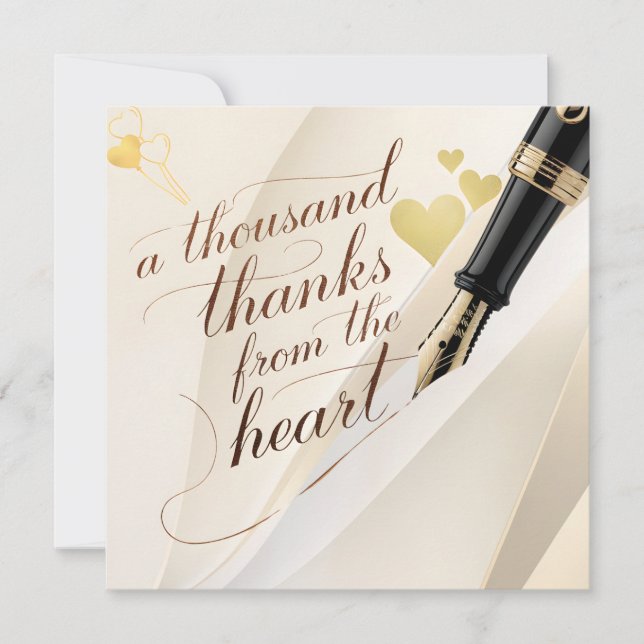 De nos coeurs à votre carte de remerciements (Devant)