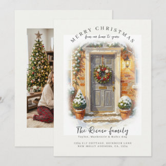 De notre maison à la vôtre Carte de vœux de Noël