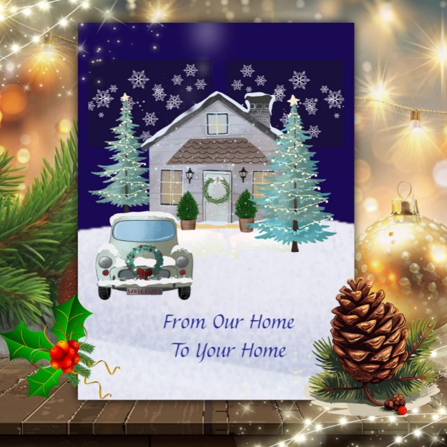 De Notre Maison À Votre Carte De Noël À La Maison (Créateur téléchargé)