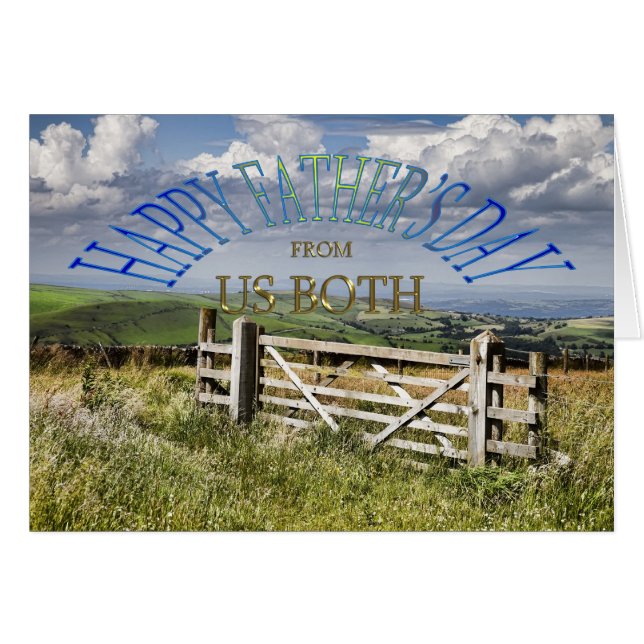De nous Les deux, un paysage de Fête des pères ave (Devant horizontal)