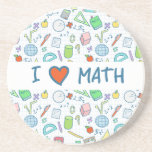 De nouveau à l'école : "Je des dessous de verre<br><div class="desc">De nouveau à l'école : "Je des dessous de verre aime maths" avec le motif sans couture</div>