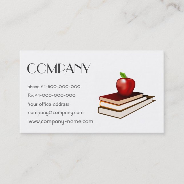 De nouveau au carte de visite d'école (Devant)