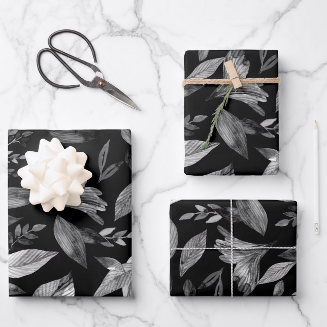 De Papier Cadeau Aquarelle tombée feuille 9 (Recto)