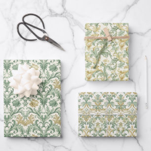 De Papier Cadeau Baroque Acanthus feuille et motif floral