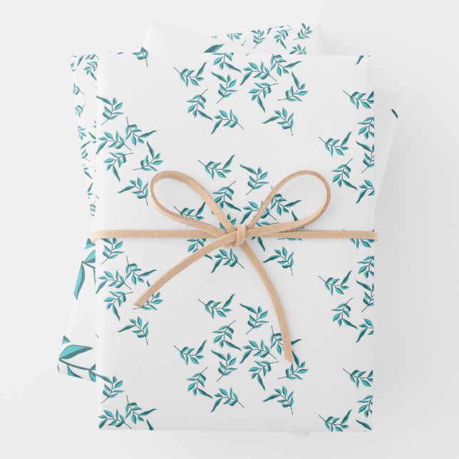 De Papier Cadeau Beau Feuille (En situation)