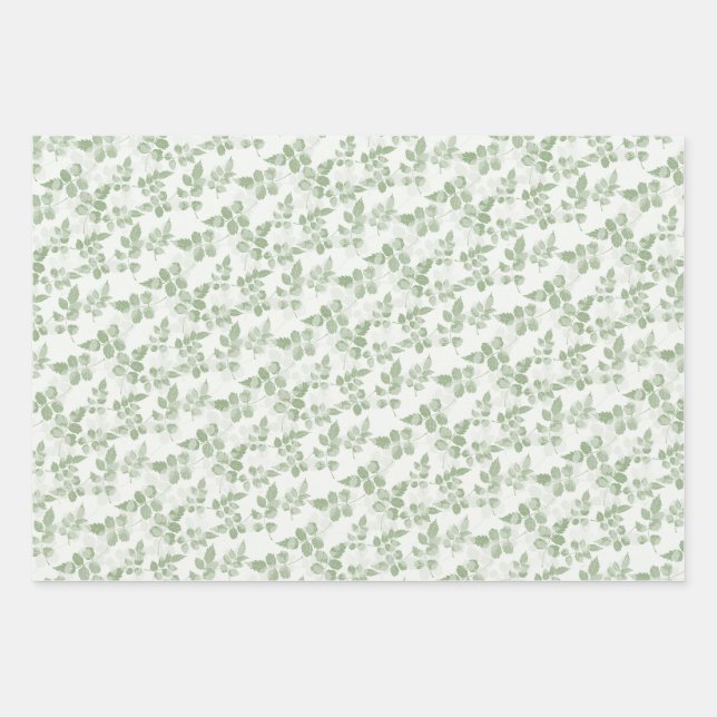 De Papier Cadeau Feuille botanique Turquoise moderne motif (Devant)