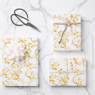 De Papier Cadeau Feuille d'or indienne