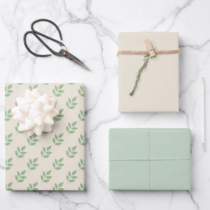 De Papier Cadeau Feuille Feuille verte