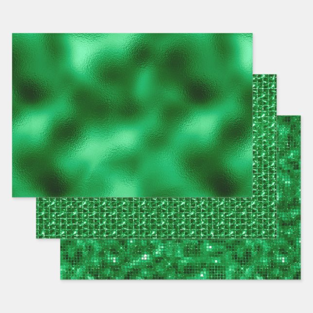 De Papier Cadeau Feuille Verte (Lot)