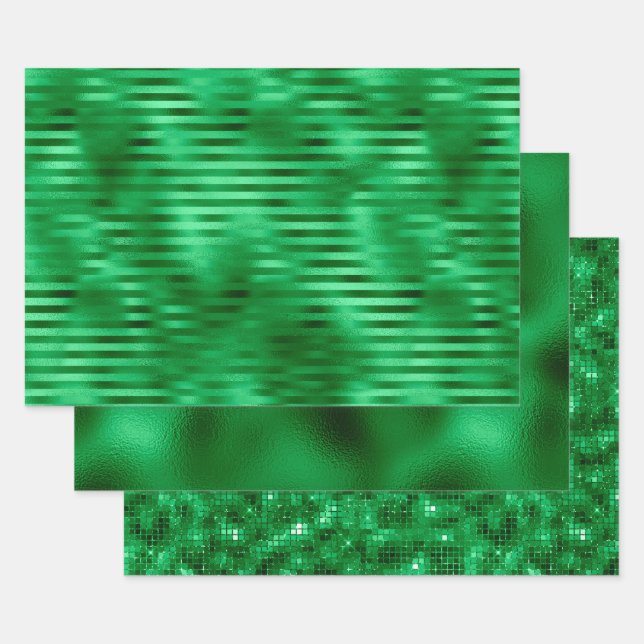 De Papier Cadeau Feuille Verte (Lot)