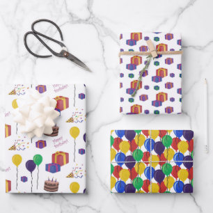 De Papier Cadeau Modèle d'anniversairePapier à envelopper Feuille