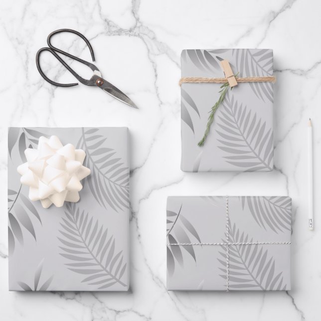 De Papier Cadeau Motif Feuille tropical 5 (Recto)