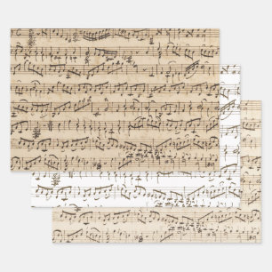 De Papier Cadeau Musique feuille manuscrite vintage