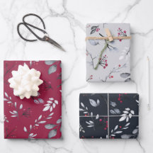 Thème nature Botanique Berries & Noël Feuille